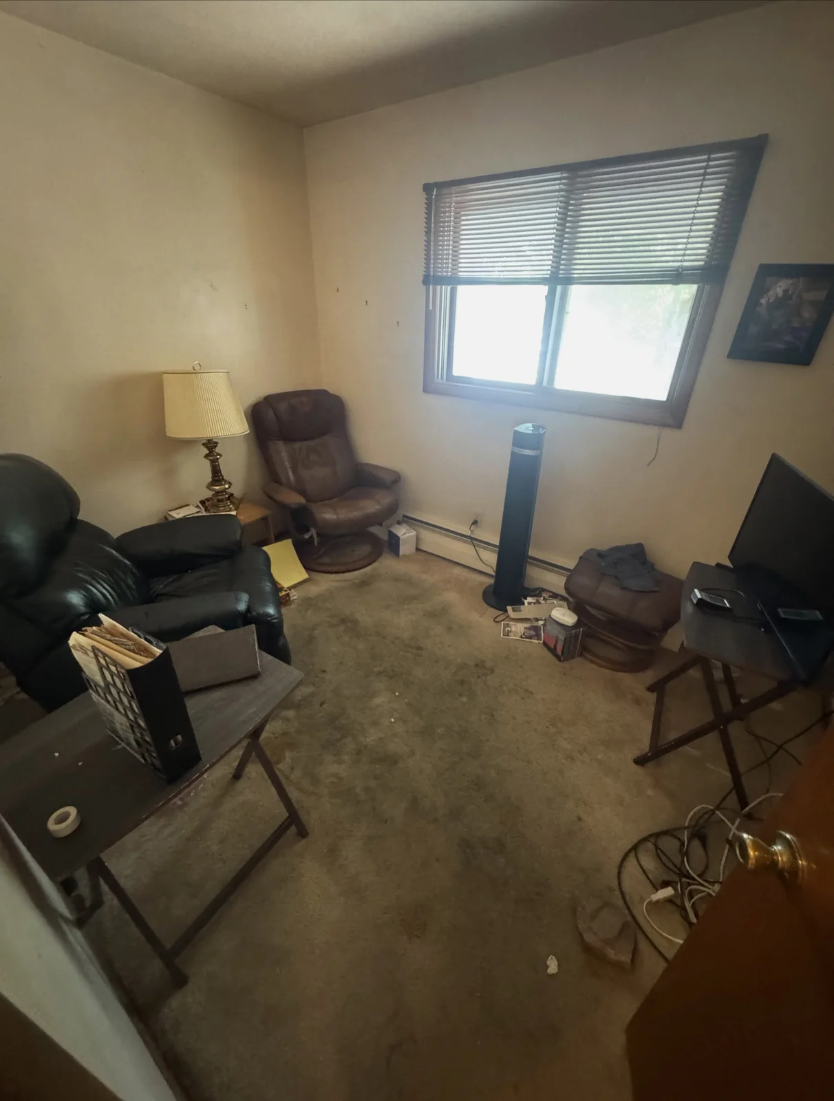 Residential furniture cleanout — before