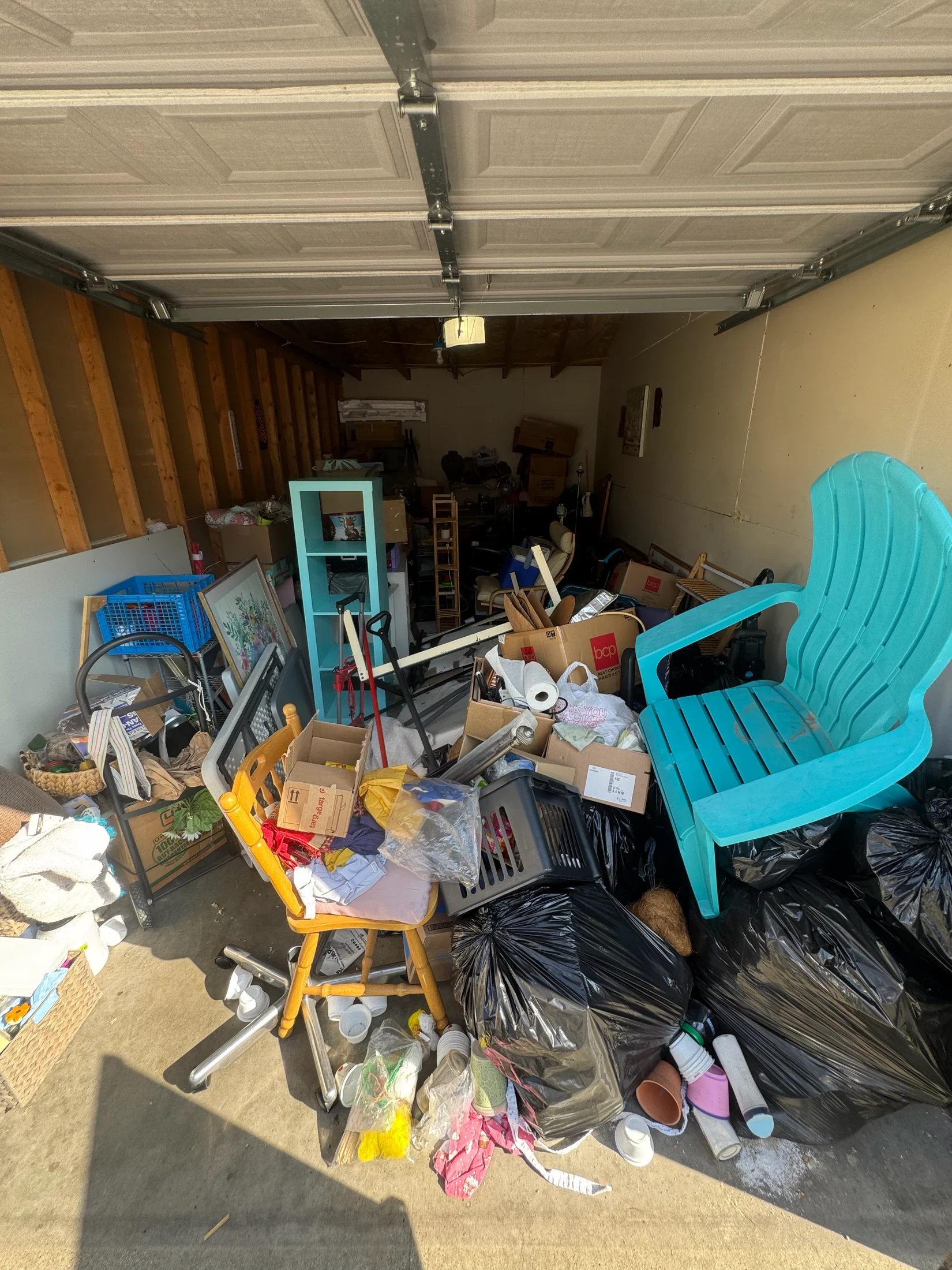 Garage cleanout — before