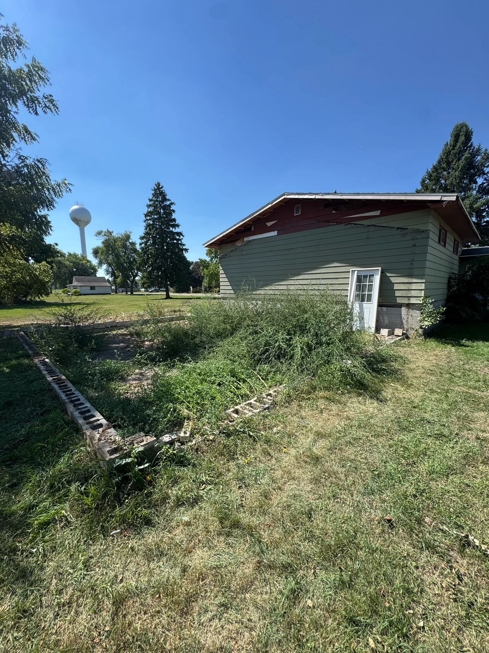 Garage demolition — after