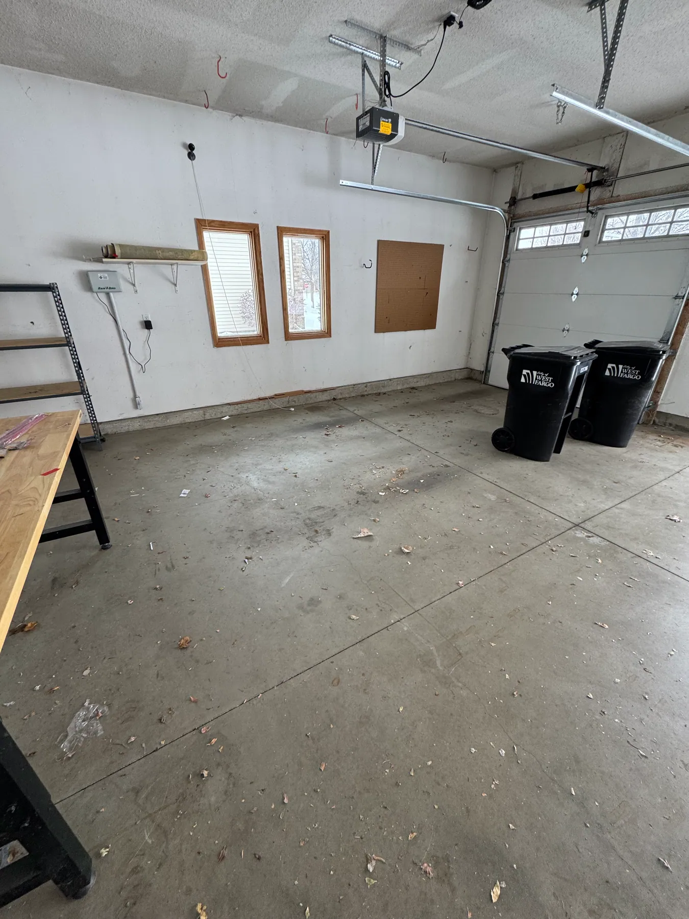 Garage packaging and lumber pickup — after