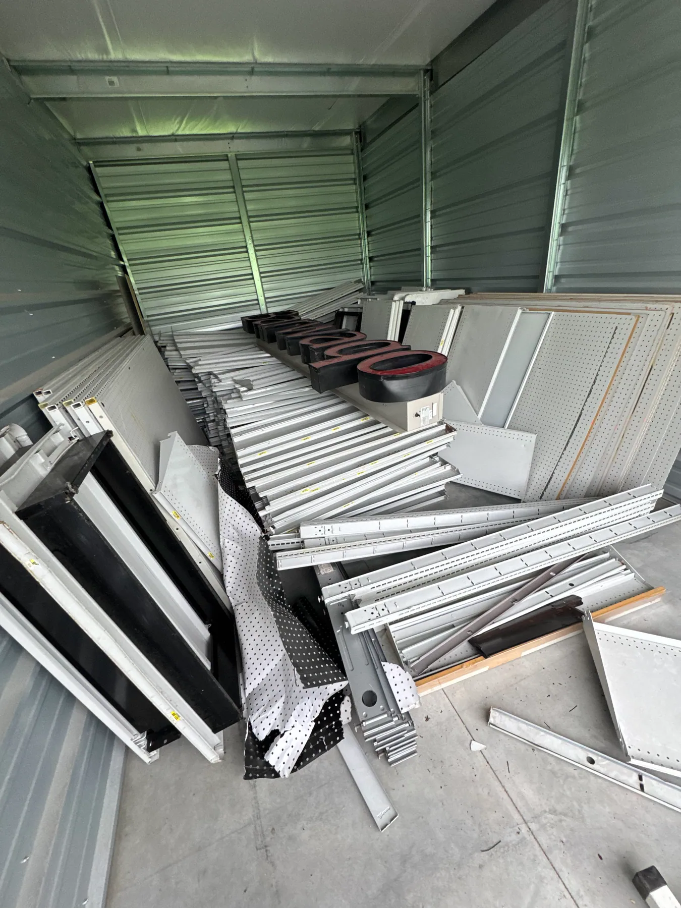 Window and frame storage cleanout — before