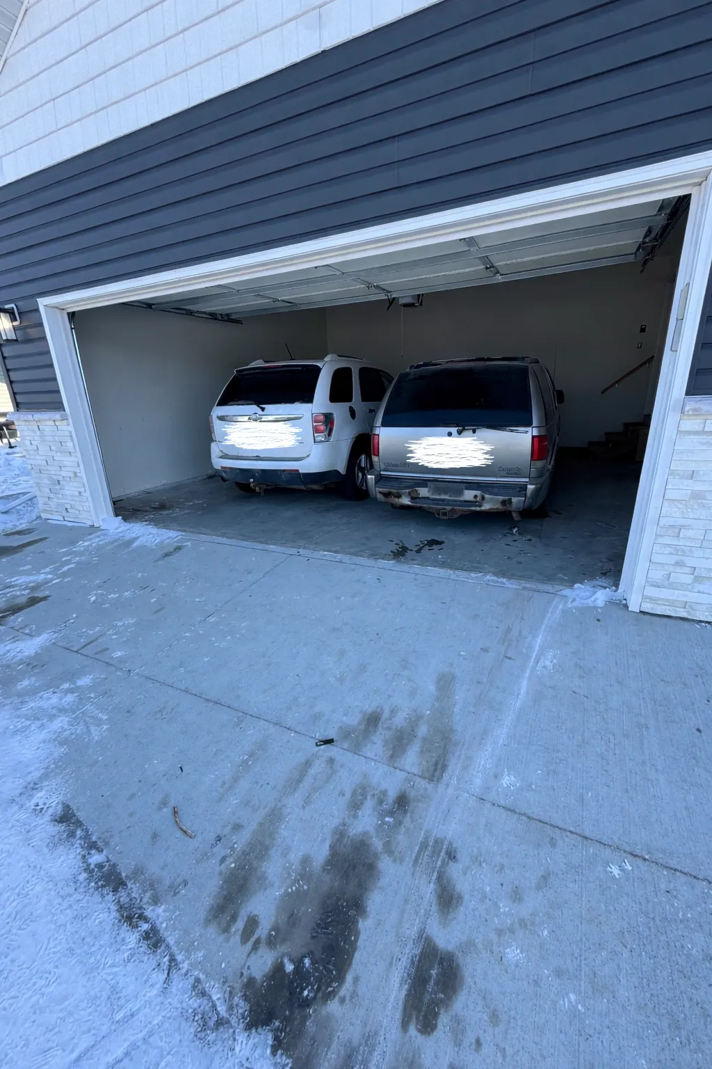 Driveway furniture pickup — after