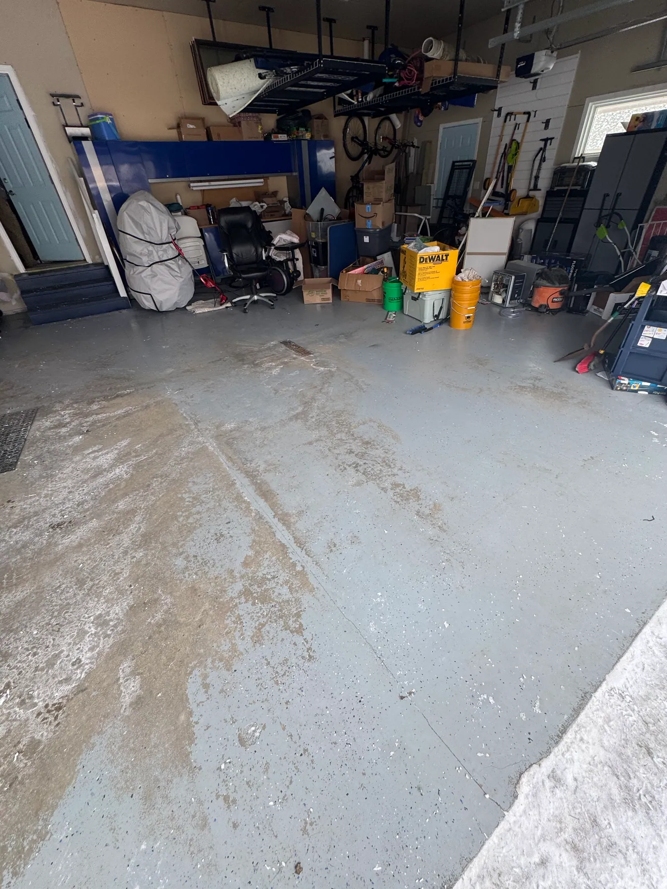 Winter garage cleanout — after